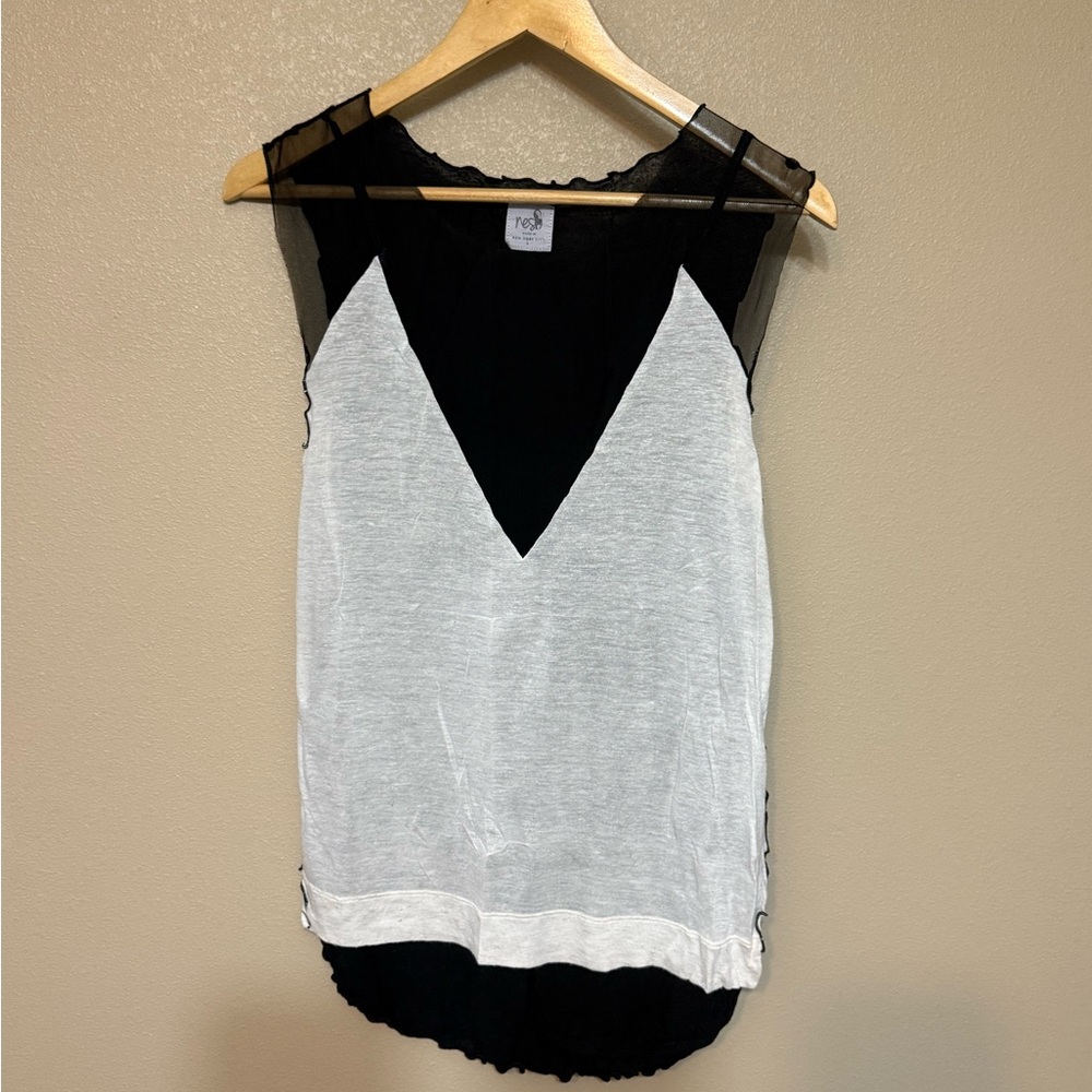 Nesh Black and White Tank Top